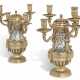 Aucoc, A.. A PAIR OF FRENCH SILVER-GILT AND CUT-GLASS CANDELABRA-VASES - фото 1
