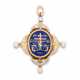 A PEARL AND CHAMPLEVÉ ENAMEL GOLD PENDANT - photo 1