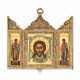 A SILVER-GILT TRIPTYCH ICON OF THE MANDYLION - Foto 1