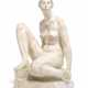 A PLASTER MODEL OF A SEATED NUDE - фото 1