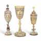 A PARCEL-GILT SILVER CHALICE AND TWO PARCEL-GILT SILVER CUPS AND COVERS - фото 1