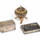 A SILVER-GILT AND NIELLO SALT CELLAR AND TWO SNUFF BOXES - фото 1