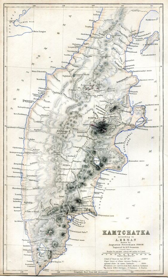 Старая карта камчатки