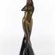 Alfredo Barbini. Nudo femminile | Black massello glass sculpture with gold leaf application - Foto 1