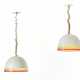 Leucos. Pair of suspension lamps in latttimo glass shade and edge in transparent colorless - фото 1