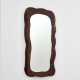 Mirror with shaped frame in hammered copper foil - photo 1