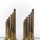 Pair of Reggiani style spiral table lamps in brass-plated steel - Foto 1