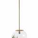 Manifattura di Murano. Suspension lamp with spherical diffuser in crystal glass with inclusion of metal wires without melting - Foto 1