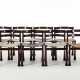 Eight chairs with solid mahogany wood structure - фото 1