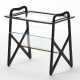 Magazine rack in solid mahogany wood structure - photo 1