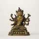 A Parcel-GILT-Lacquered BRONZE FIGURE OF AMOGHASIDDHI BUDDHA... - фото 1