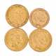 Preussen/GOLD - Konvolut aus 3 x 20 Goldmark und 1 x 10 Goldmark, - Foto 1