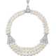 IMPORTANT NATURAL PEARL AND DIAMOND NECKLACE - фото 1