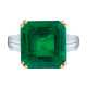 EMERALD AND DIAMOND RING - photo 1