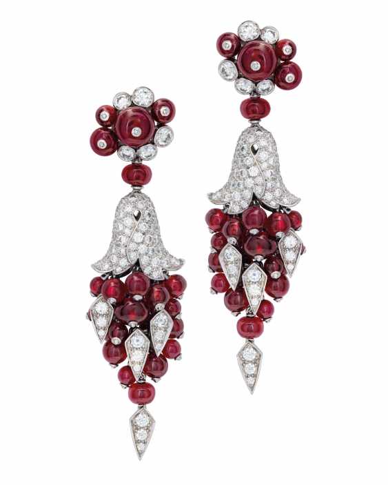 cartier earrings ruby