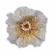 COLOURED DIAMOND AND DIAMOND 'POPPY FLOWER' BROOCH, MOUSSAIE... - Foto 1