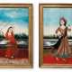 A PAIR OF CHINESE EXPORT REVERSE-GLASS PAINTINGS - фото 1