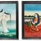 TWO CHINESE EXPORT REVERSE-GLASS PAINTINGS - photo 1