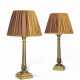 A PAIR OF EARLY VICTORIAN LACQUERED-BRASS TABLE LAMPS - photo 1