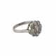 Ring mit 9 Altschliff- Diamanten zusammen ca. 0,55 ct, - Foto 1