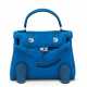 Hermes. A LIMITED EDITION BLEU ZELLIGE SWIFT LEATHER QUELLE IDOLE WI... - фото 1