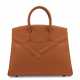 Hermes. A LIMITED EDITION GOLD EVERCALF LEATHER SHADOW BIRKIN 35 WIT... - Foto 1