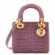 Christian Dior. A SHINY VIOLET ALLIGATOR MINI LADY D WITH GOLD HARDWARE - Foto 1