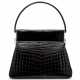 Christian Dior. A SHINY BROWN CROCODILE BABE VANITY BAG WITH SILVER HARDWARE... - photo 1