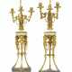A PAIR OF LATE LOUIS XVI ORMOLU-MOUNTED WHITE AND GRAY MARBL... - фото 1