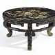 A CHINESE LARGE BLACK LACQUER MOTHER-OF-PEARL INLAID ROUND T... - фото 1