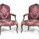 A PAIR OF LATE LOUIS XV BEECHWOOD FAUTEUILS - фото 1