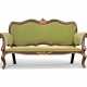 AN ITALIAN PARCEL-GILT AND BROWN-PAINTED CANAPE - фото 1
