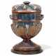 AN HISPANO-MORESQUE BLUE AND COPPER-LUSTRE VASE AND COVER - photo 1