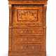 A NORTH ITALIAN WALNUT, FRUITWOOD, TULIPWOOD AND MARQUETRY SECRETAIRE-A-ABATTANT - Foto 1
