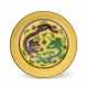 A CHINESE GREEN AND AUBERGINE-DECORATED YELLOW-GROUND 'DRAGON' DISH - photo 1