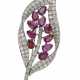 Trio. TRIO RUBY AND DIAMOND BROOCH WITH GIA REPORT - photo 1