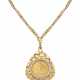 GOLD AND DIAMOND COIN NECKLACE - photo 1