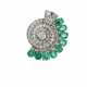 EMERALD AND DIAMOND BROOCH WITH GIA REPORT - Foto 1