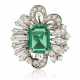 EMERALD AND DIAMOND RING WITH AGL REPORT - фото 1