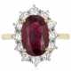 RUBY AND DIAMOND RING WITH GIA REPORT - photo 1