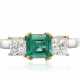 EMERALD AND DIAMOND RING - photo 1