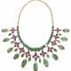 A RUBY, EMERALD, AND DIAMOND NECKLACE - Foto 1