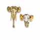 Wedderien. TWO GOLD AND GEM-SET ELEPHANT BROOCHES - фото 1