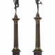 PAIR OF GILT AND PATINATED-BRONZE COLUMNS - фото 1