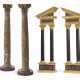 PAIR OF POLYCHROME-DECORATED AND PARCEL GILT COLUMNS AND PAIR OF ENTABLATURES - photo 1