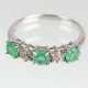Smaragd Ring mit Brillanten - Weissgold 585 - photo 1