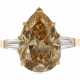 FANCY DEEP BROWNISH YELLOW DIAMOND RING OF 4.20 CARATS WITH GIA REPORT - photo 1