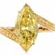 FANCY VIVID YELLOW DIAMOND RING OF 3.72 CARATS WITH GIA REPORT - фото 1
