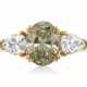 FANCY DEEP GRAYISH YELLOWISH GREEN DIAMOND RING OF 1.54 CARATS WITH GIA REPORT - photo 1