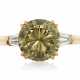 FANCY BROWNISH GREENISH YELLOW DIAMOND RING OF 2.46 CARATS WITH GIA REPORT - фото 1